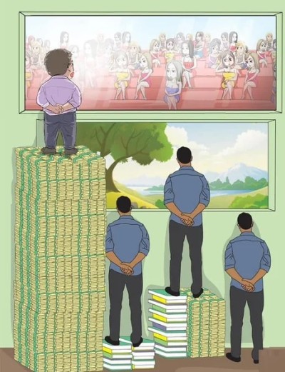 재력과 지식의 균형.........재력의 압도 그 끝은?